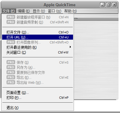 在QuickTime中打开视频流 在QuickTime中打开视频流